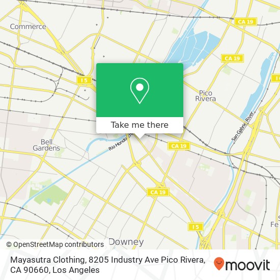 Mapa de Mayasutra Clothing, 8205 Industry Ave Pico Rivera, CA 90660