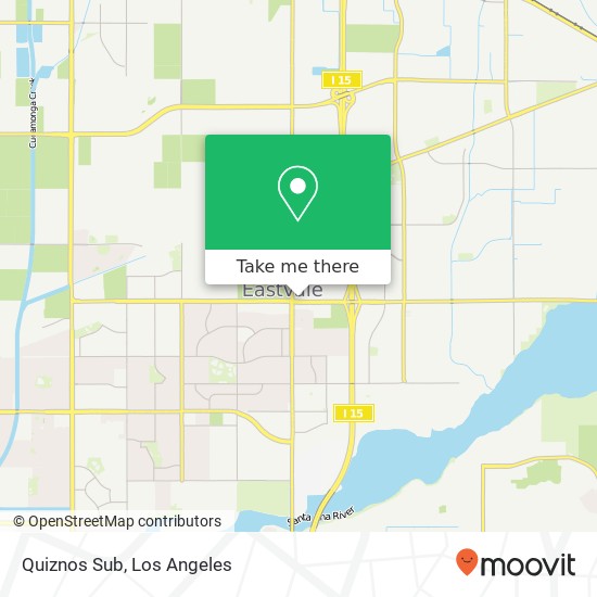 Mapa de Quiznos Sub, 12569 Limonite Ave Eastvale, CA 91752