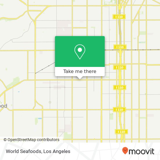 Mapa de World Seafoods, 1554 W Florence Ave Los Angeles, CA 90047