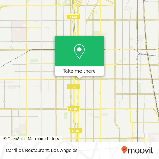 Mapa de Carrillos Restaurant, 254 W Florence Ave Los Angeles, CA 90003