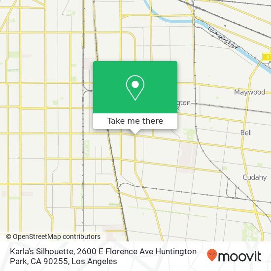 Mapa de Karla's Silhouette, 2600 E Florence Ave Huntington Park, CA 90255