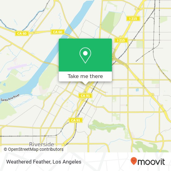 Mapa de Weathered Feather, 3466 University Ave Riverside, CA 92501