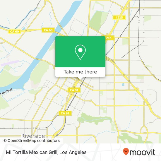 Mapa de Mi Tortilla Mexican Grill, 3203 Mission Inn Ave Riverside, CA 92507