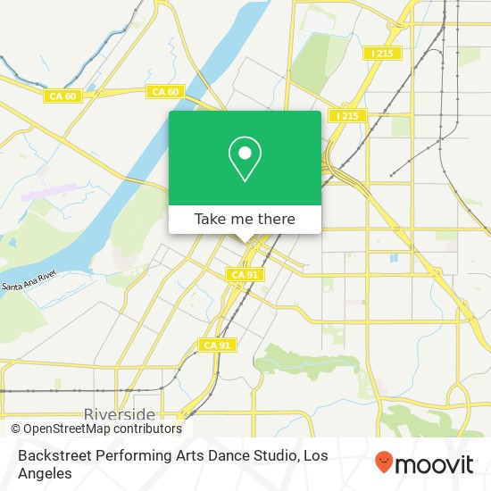 Backstreet Performing Arts Dance Studio map