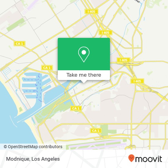 Mapa de Modnique, 12901 Coral Tree Pl Los Angeles, CA 90066