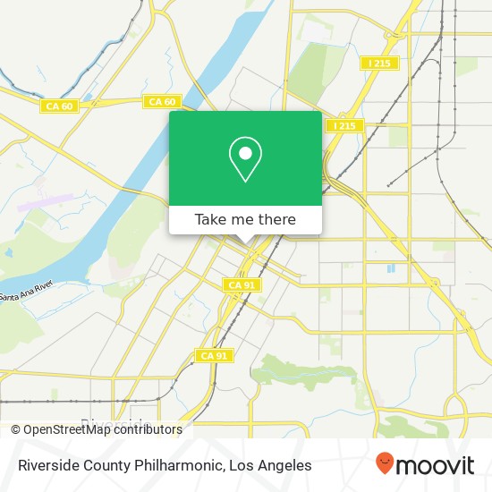 Riverside County Philharmonic map