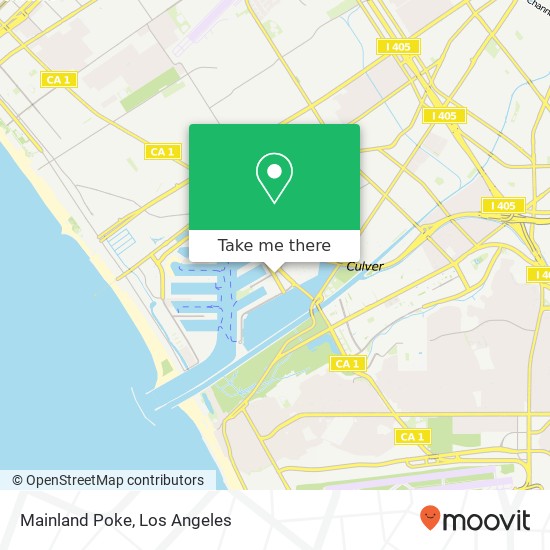 Mapa de Mainland Poke, 4710 Admiralty Way Marina del Rey, CA 90292
