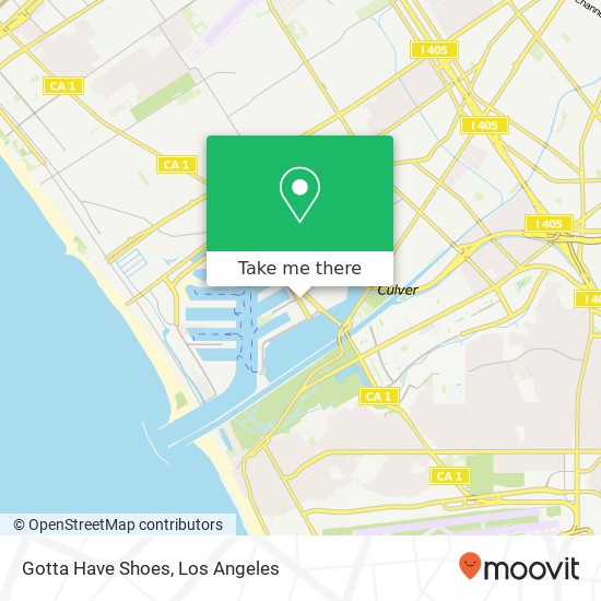 Mapa de Gotta Have Shoes, 4714 Admiralty Way Marina del Rey, CA 90292