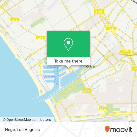 Mapa de Nege, 4710 Admiralty Way Marina del Rey, CA 90292