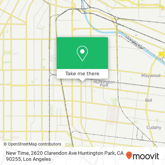 Mapa de New Time, 2620 Clarendon Ave Huntington Park, CA 90255