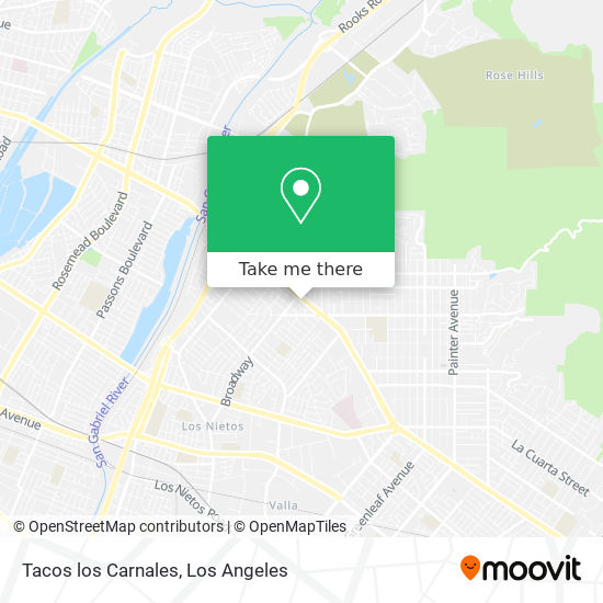 Tacos los Carnales map