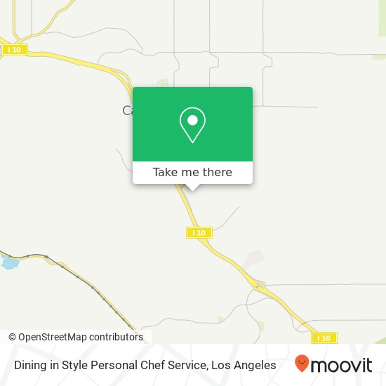 Mapa de Dining in Style Personal Chef Service, 34910 Buena Mesa Dr Calimesa, CA 92320