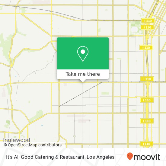 Mapa de It's All Good Catering & Restaurant, 2166 W Slauson Ave Los Angeles, CA 90047