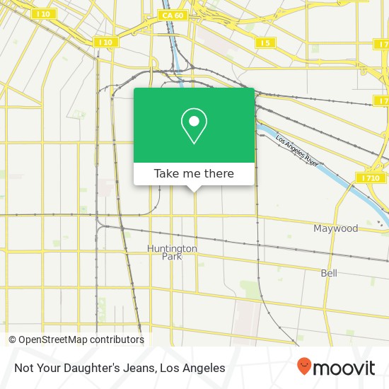 Mapa de Not Your Daughter's Jeans, 5401 S Soto St Vernon, CA 90058