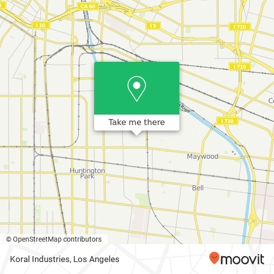 Mapa de Koral Industries, 5524 Alcoa Ave Vernon, CA 90058