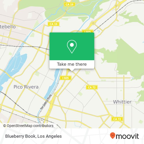 Mapa de Blueberry Book, 10530 Whittier Blvd Whittier, CA 90606