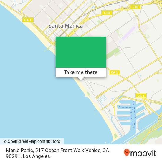 Mapa de Manic Panic, 517 Ocean Front Walk Venice, CA 90291