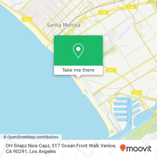 Mapa de OH Snapz Nice Capz, 517 Ocean Front Walk Venice, CA 90291