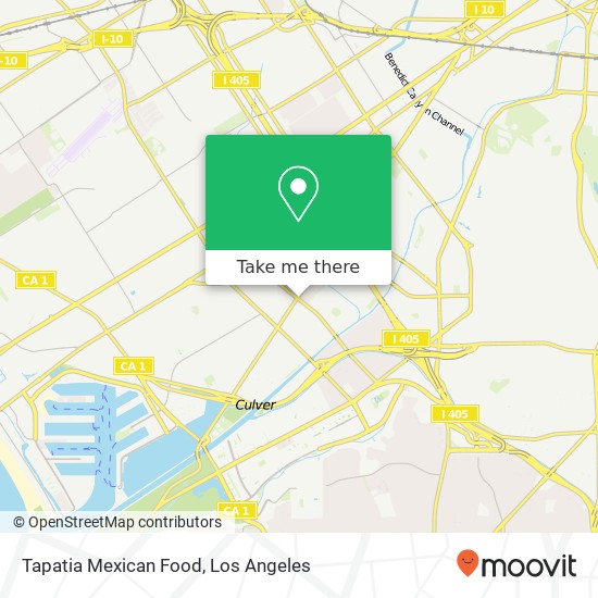 Mapa de Tapatia Mexican Food, 4506 Inglewood Blvd Culver City, CA 90230