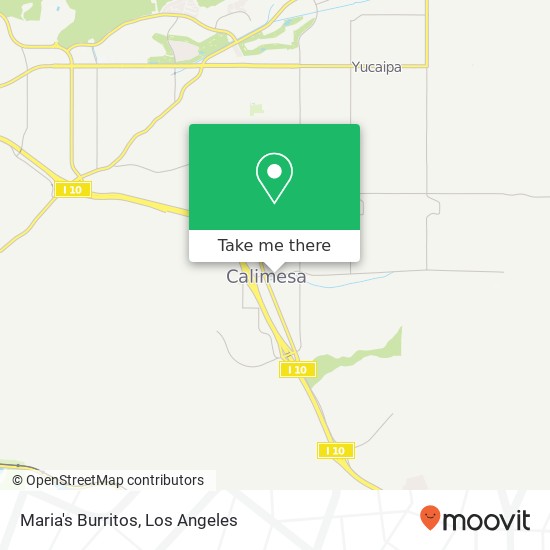 Mapa de Maria's Burritos, 34080 County Line Rd Yucaipa, CA 92399