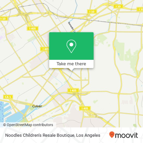 Mapa de Noodles Children's Resale Boutique, 4907 Sepulveda Blvd Culver City, CA 90230