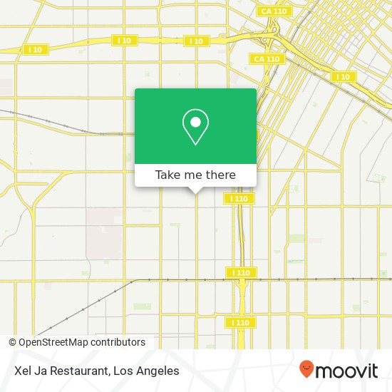 Mapa de Xel Ja Restaurant, 4261 S Vermont Ave Los Angeles, CA 90037