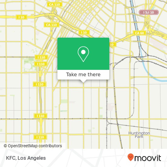 Mapa de KFC, 4270 S Central Ave Los Angeles, CA 90011