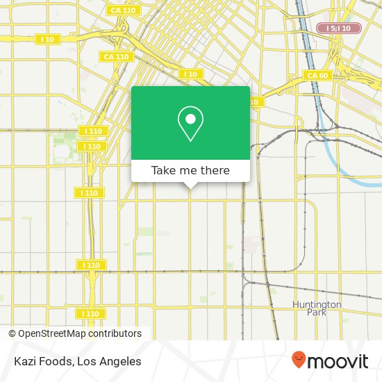 Mapa de Kazi Foods, 4270 S Central Ave Los Angeles, CA 90011