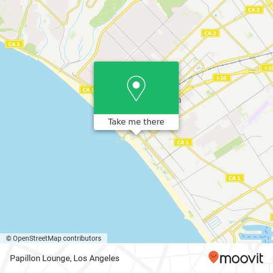 Mapa de Papillon Lounge, 1700 Ocean Ave Santa Monica, CA 90401