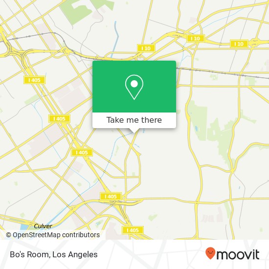 Mapa de Bo's Room, 10441 Jefferson Blvd Culver City, CA 90232