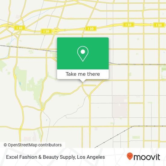 Mapa de Excel Fashion & Beauty Supply, 4108 Crenshaw Blvd Los Angeles, CA 90008