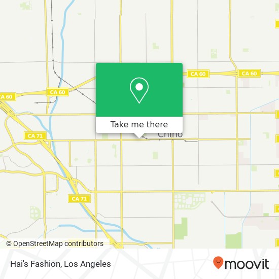 Mapa de Hai's Fashion, 4780 Chino Ave Chino, CA 91710