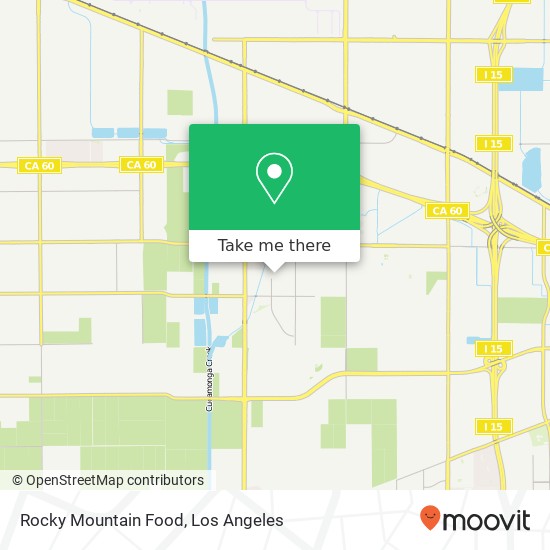 Mapa de Rocky Mountain Food, 2856 Longhorn St Ontario, CA 91761