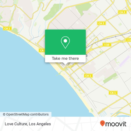 Mapa de Love Culture, Santa Monica, CA 90401