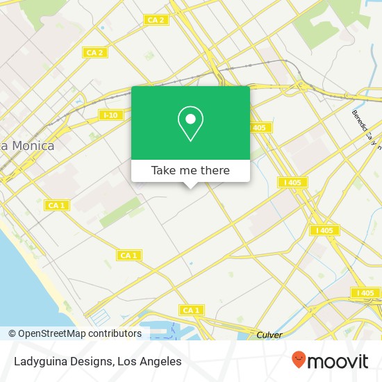 Mapa de Ladyguina Designs, 3413 Stewart Ave Los Angeles, CA 90066