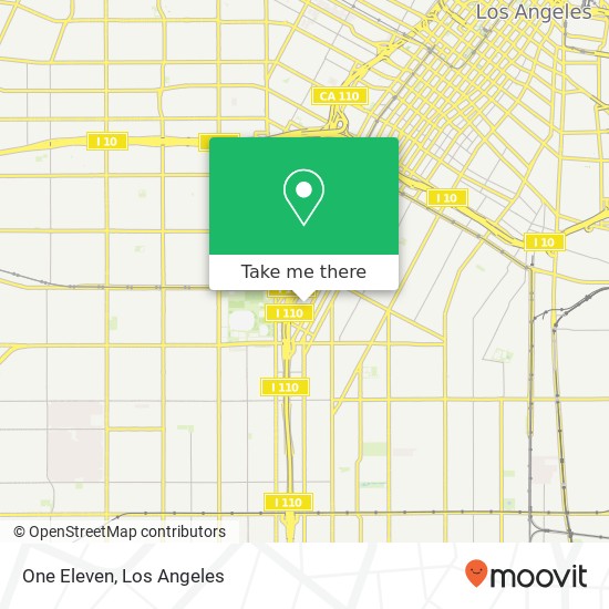 Mapa de One Eleven, 3720 S Grand Ave Los Angeles, CA 90007