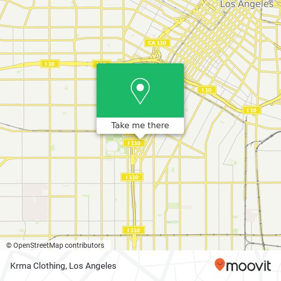 Mapa de Krma Clothing, 3730 S Grand Ave Los Angeles, CA 90007