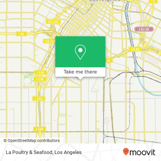 Mapa de La Poultry & Seafood, 3217 S Central Ave Los Angeles, CA 90011
