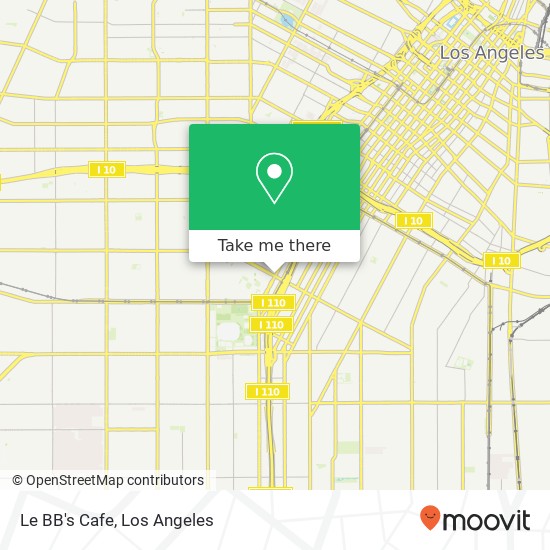 Mapa de Le BB's Cafe, 3355 S Figueroa St Los Angeles, CA 90007