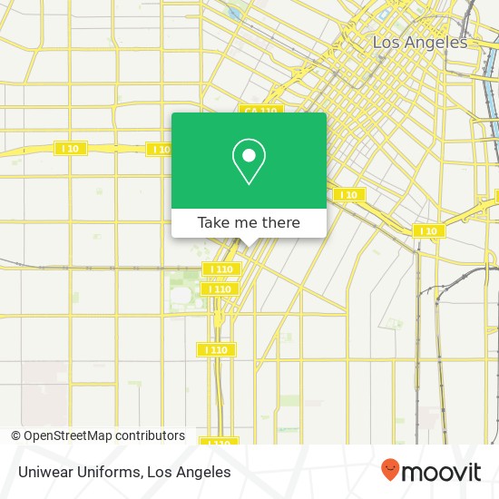Mapa de Uniwear Uniforms, 3200 S Grand Ave Los Angeles, CA 90007