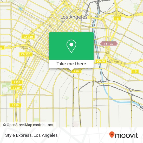 Mapa de Style Express, 1530 E 16th St Los Angeles, CA 90021