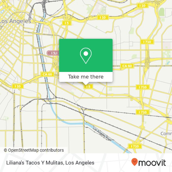Mapa de Liliana's Tacos Y Mulitas, 1101 S Lorena St Los Angeles, CA 90023