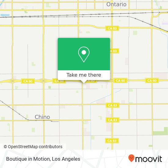 Mapa de Boutique in Motion, 12345 Mountain Ave Chino, CA 91710