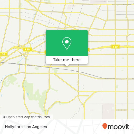 Mapa de Hollyflora, 4300 W Jefferson Blvd Los Angeles, CA 90016