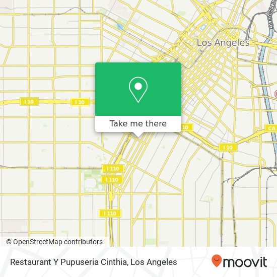 Mapa de Restaurant Y Pupuseria Cinthia, 241 W Adams Blvd Los Angeles, CA 90007