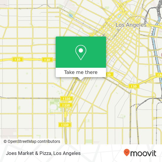 Mapa de Joes Market & Pizza, 2528 S Grand Ave Los Angeles, CA 90007