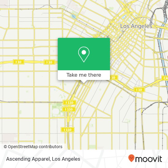 Mapa de Ascending Apparel, 2516 S Grand Ave Los Angeles, CA 90007