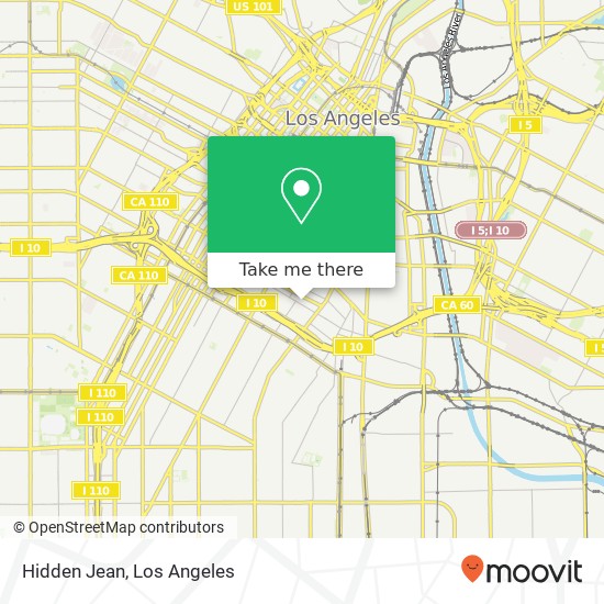 Mapa de Hidden Jean, 1023 E 14th St Los Angeles, CA 90021