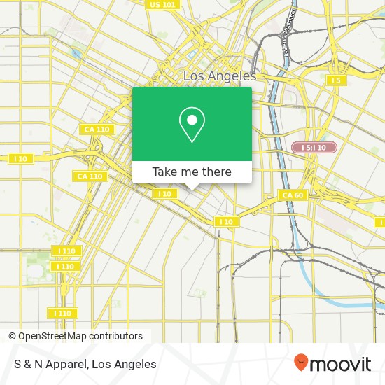 Mapa de S & N Apparel, 1013 E 14th St Los Angeles, CA 90021