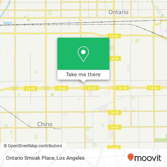 Mapa de Ontario Smoak Place, 2256 S Mountain Ave Ontario, CA 91762